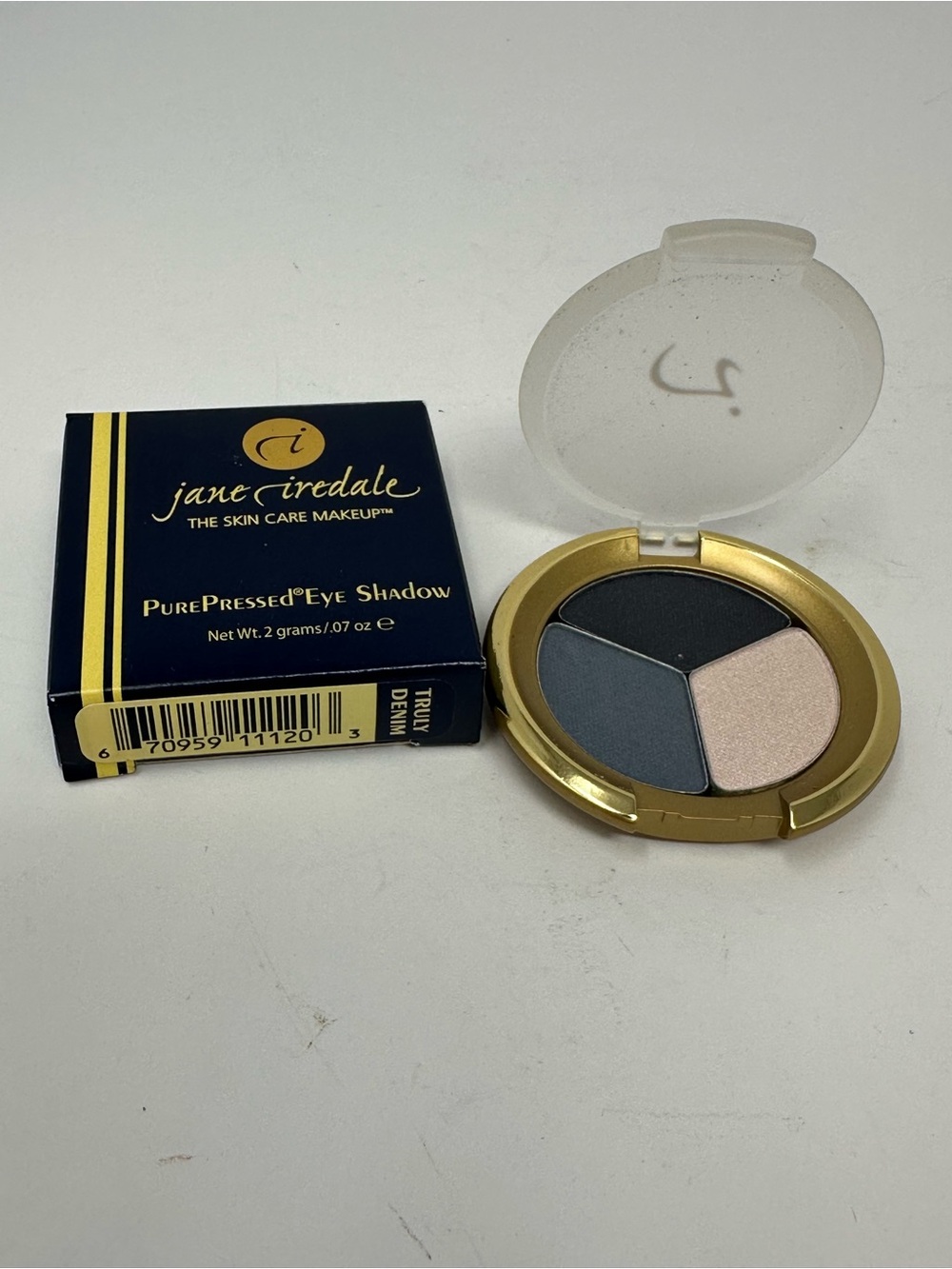 NEW!! Jane Iredale PurePressed Triple Eye Shadow Truly‎ Denim A4